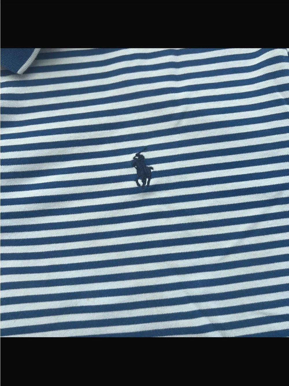 Polo Ralph Lauren Blue and White Striped Polo Classic Fit XXL